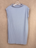Eileen Fisher Fine Jersey Cap Sleeve Crew Neck Boxy Dress Light Coast Small