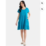 Time & Tru Women’s Tiered Knit Dress XX-LARGE (20) Deep Sea New W Tags