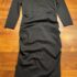 Gauzy Ruffled Balloon Sleeve MAX STUDIO Dress Peplum Size Medium New Navy Blue