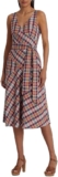 Lauren Ralph Lauren Belted Cotton Madras S Burgundynavy Multi 0 2 4 8 10 16 18