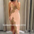 Susan Graver Regular Liquid Knit Elbow Sleeve Midi Dress , Caramel Sz XL a607358