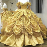 Princess Quinceanera Dresses Off Shoulder Taffeta Ruffle Sweet 16 Ball Gown
