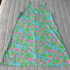 House of Harlow Midi Dress Small Tropical Resortwear Parrot Puff Sleeve Blue