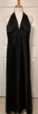 Laundry Satin Halter Maxi Gown Sz 2 Black 90s Y2K Prom Shelli Segal **FLAW **
