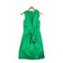 Laundry Satin Halter Maxi Gown Sz 2 Black 90s Y2K Prom Shelli Segal **FLAW **