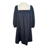NEW Madewell Women’s Size 2 Navy Blue Square-Neck Puff-Sleeve Mini Dress NWT