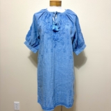 NWT 100% Linen Kyla Seo Oversized Tunic Yara Dress Embroidered S Vacation Resort
