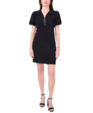 MSK Women’s Collared Zip-Neck Puff-Sleeve Dress MSRP 69