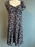 BCX Women’s Floral Flounce Fit & Flare Dress Size L