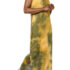 ASHRO Blue/White Floral Boat Neck 3/4 Bell Sleeve Midi A-Line Dress S/M