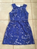 Oasis Cotton Floral Shift Summer Dress Size 12 Textured Lined Bodice