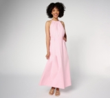 Me by Jennie Garth Women’s Dress Sz M Cotton Clark Maxi Pink A689193