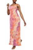Nina Leonard Women’s Sleeveless Crochet Knit Dress Berry/Tan Multi