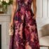Nina Leonard Women’s Tiered Button Front Dress Bronze