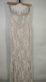 Lulus Women Valeria White Lace Strapless Bustier Maxi Dress S