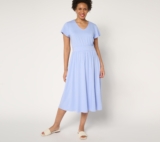 Gloria Vanderbilt Women’s Dress Sz S Denim & Co. Favorite Jersey Blue A690399