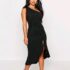 Maison Jules Womens 10 Black Lipstick Print Sleeveless Fit & Flare Dress NEW $79