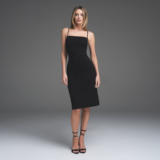 Skims Smooth Layers Midi Dress in Obsidian, Size Small