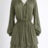 Plus Size Midi Dress for Curvy Women – Casual Swiss Dot Baby Shower Dress