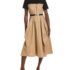 Isabel Maternity Dress Midi Short Sleeve Ruched Side White Black Stripe Size XS