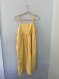 Madewell Summertime Cami Midi Dress Size SP Adjustable Straps Yellow Cottage