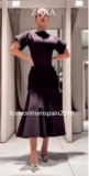ZARA NEW WOMAN FLARED COMBINED INTERLOCK DRESS CHOCOLATE S-XL 2335/161/717