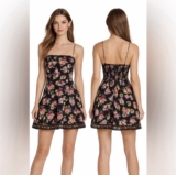 Alice + Olivia Glinda Floral Mini Dress/Size Medium