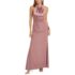 And The Why Tied Front Smocked Back Tiered Boho Printed Dress