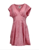 HoodLamb Women’s Red Short Sleeve A-Line Pleated Dress 420 NWT