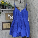 b. Darlin Womens Trendy Plus Size V-Neck A-Line Dress 8018921 Royal Blue 14