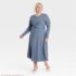 Fashion women’s zipper waist knitted hip dress women’s short sleeved knitted sli
