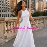 ZARA WOMAN SS26 WHITE VOLUMINOUS TRENCH MIDI DRESS ALL SIZES 7815/231/250