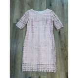 Sandra Darren Floral Geometric Lace Sheath Dress Womens 8 Pink Coquette Romantic
