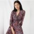 American Eagle Women XXS Mini Dress Tunic Keyhole Neck Paisley Shift A-Line NEW