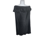 Juicy Couture Off the Shoulder Ribbed Top Pinkish Gray Metallic Stretch! Size M