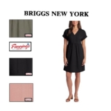 Briggs V-Neck Roll Cuff Short Sleeve Fit/Flare Dress F12