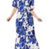 Pact Women’s Fit & Flare Gathered Halter Dress Large Eclipse Purple