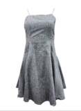 HoodLamb Women’s Black Fitted Back Strap Hemp Mini Dress 420 NWT
