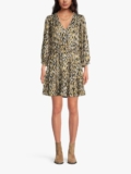 VELVET By Graham & Spencer Yena Printed Mini Dress Gem S $276 C1
