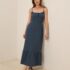 Noam Dress S Womens Green Long Bodycon Sleeveless High Neck Cotton Business Lime