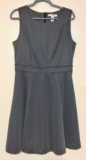 New NWT White House Black Market WHBM Fit and Flare Houndstooth Dress Size 12