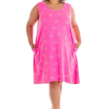 Fresh Produce 2x cosmos pink jersey $76 tank starfish pockets sun Dress nwt new