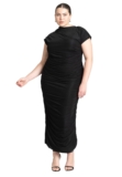 ELOQUII Women’s Plus Size Draped Asym Dress