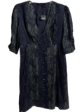 AllSaints Women’s Gothic Boho Snake Shiny Texture Button/side Zip Size 8