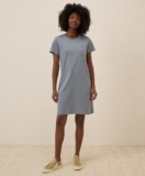 Pact Women’s Softspun Tee Dress 3X-Large Smoke Blue Comfortable Casual