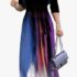 C Wonder by Christian Siriano Off Shoulder Flounce Dress Floral Teal
