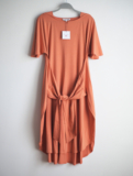 JW Anderson Knotted Short Sleeve Women Uniqlo Drape Stylish Soft Dress New