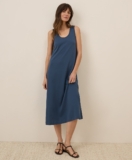 Pact Women’s Softspun Tank Midi Dress 2X-Large French Navy Comfortable Casual
