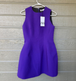 Zara Voluminous Mini Short Dress Sleeveless 9228 Solid Purple Size Small NWT