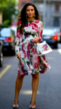 Dolce & Gabbana Silk Chiffon Floral Peony Roses Sheer Flared Designer Dress IT42